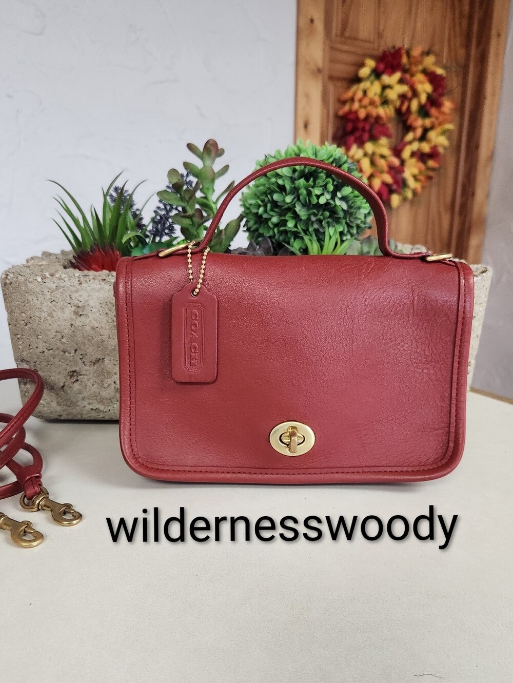 Coach Casino Bag, 1995, Red, Style #9924 - Picture 16 of 16